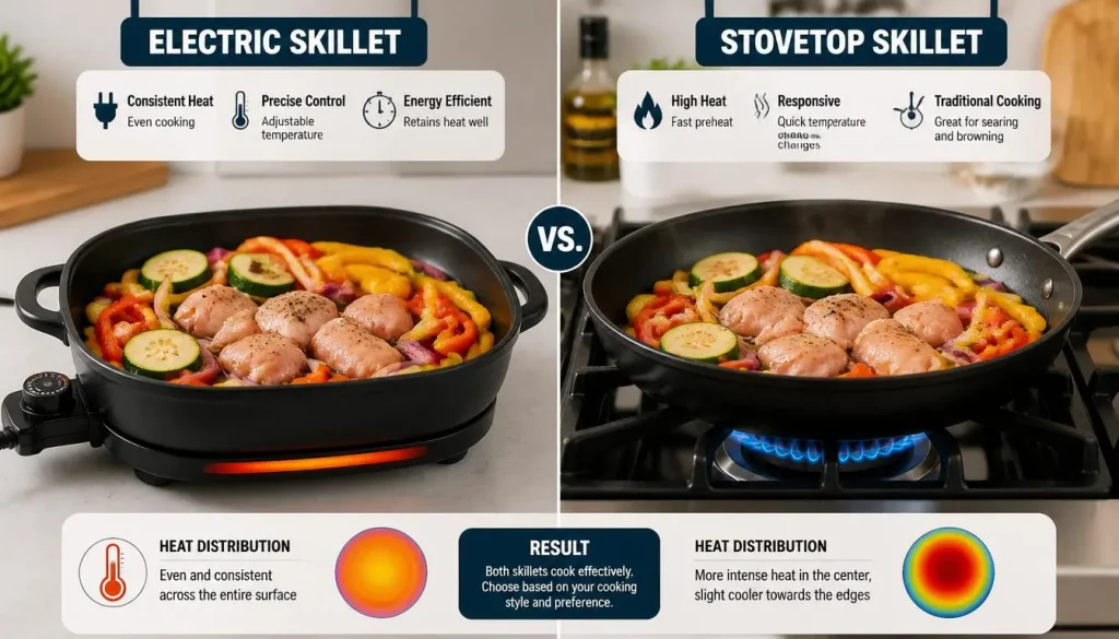 Electric Skillet vs. Stovetop Skillet What Changes