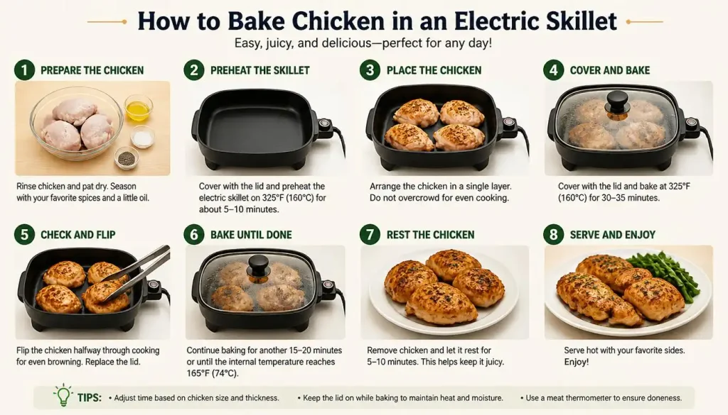 How to Bake Chicken in an Electric Skillet Step by Step