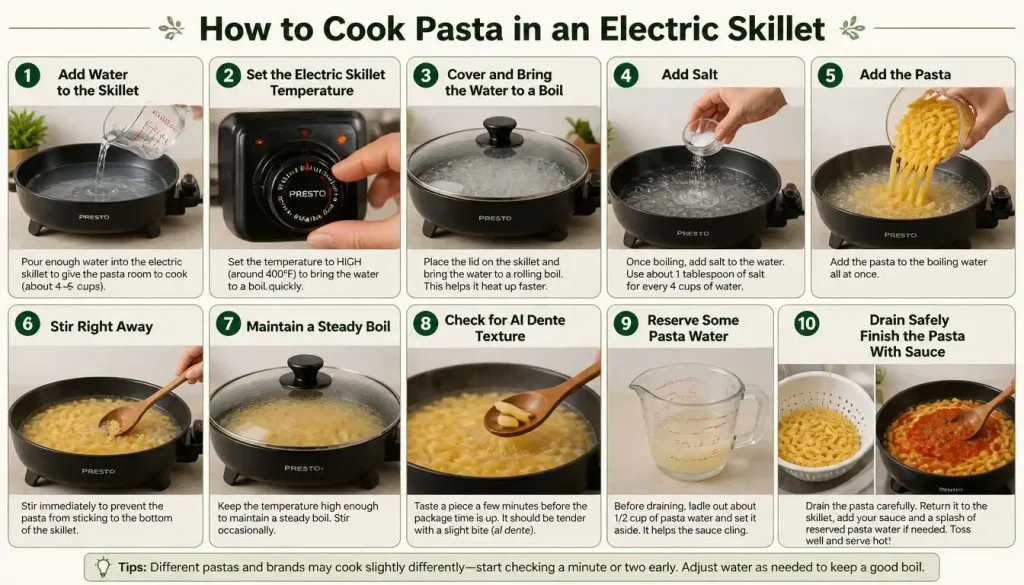 How to Cook Pasta in an Electric Skillet Step by Step