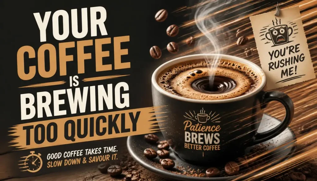 Your Coffee Is Brewing Too Quickly