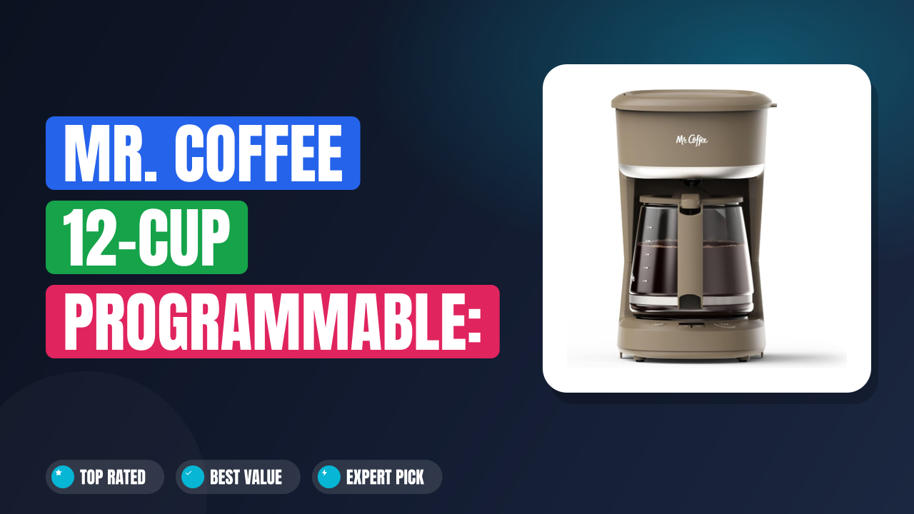 Mr. Coffee 12-Cup Programmable: Strong Brews & Smart Setting