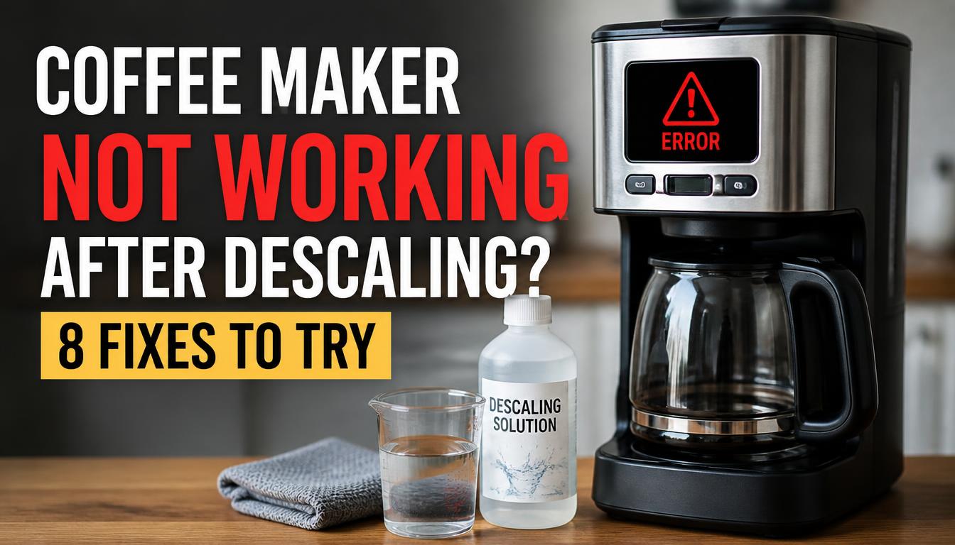 Coffee Maker Not Working After Descaling 8 Fixes to Try