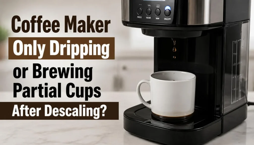 Coffee Maker Only Dripping or Brewing Partial Cups After Descaling